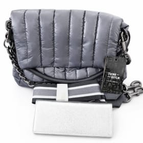 Think Royln Quilted Puffer Handbag / Coordinating Wallet item