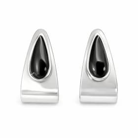 Sterling Silver Black Onyx Teardrop Stud Earrings item