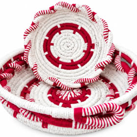 🎄 Handcrafted Holiday Coiled Baskets — Set of 2 item