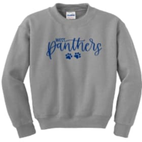 Photo of West Panthers Paw Print Heavy Blend Crewneck Sweatshirt