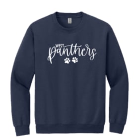Photo of West Panthers Paw Print Crewneck Sweatshirt (Navy)