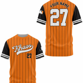 Dryfit T-shirt (Classic Orange Pinstripe) item