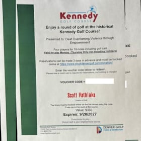 18 Hole Golf with Golf Cart at Kennedy Golf Course item