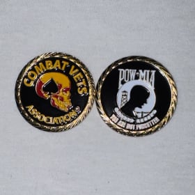 Photo of Combat Vets Challenge Coin (Diamond Cut Edge)