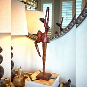 Handcrafted St. Lucian Wooden Ballerina item