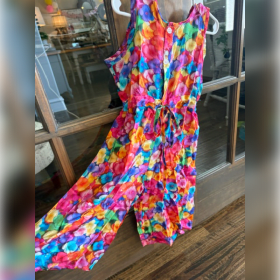 Hand-Sewn Colorful Sleeveless Romper | 3-4 years item