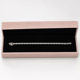 Photo of Sterling Silver Tennis Bracelet with Natural Diamonds