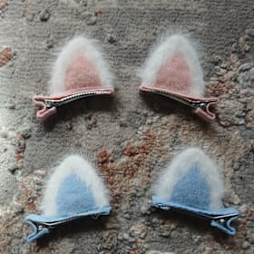 Photo of Fuzzy Cat Ear Hair Clips
