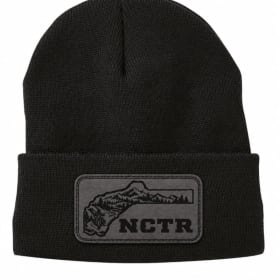 Photo of Nevada County NCTR Leather Patch Beanie - Black