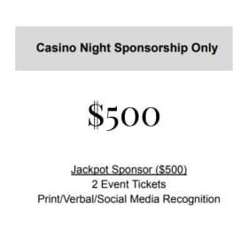 Casino Night Sponsorship - Jackpot item