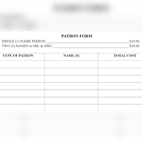 SINGLE (1) NAME PATRON item