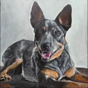 (108) Hand-Painted Original Pet Portrait by Tracy Reed item