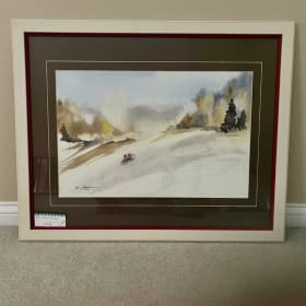 Sledding — Original Norma Witherspoon Watercolor item