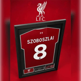 Photo of Framed Szoboszlai Signed Liverpool FC Shirt