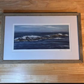 Framed, Signed Seascape Print Value $150 item