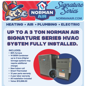 Photo of Fully Installed Norman Air Signature Series HVAC System with