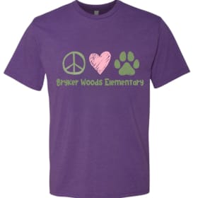 Peace Love Paw Print - Youth Pink item