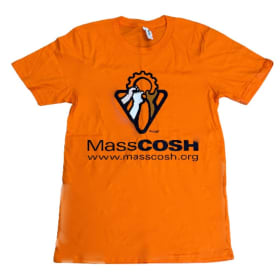 Photo of MassCOSH T-shirt (Orange)