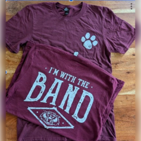 Photo of "I'm With The Band" Maroon Tee