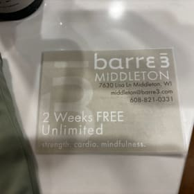 Photo of 2 weeks unlimited at Barre3 Middleton & an awesome gift bag!
