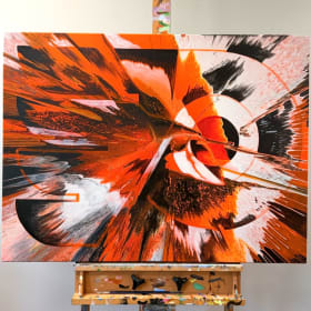Let's Go Flyers! (Original Acrylic Spin Canvas Painting) item