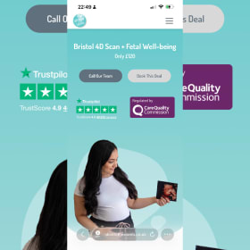 Photo of £150 window to the womb voucher and Firstscan voucher