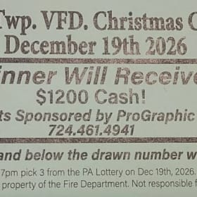 Photo of Bell Twp Vfd -Christmas Cash