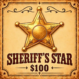 Photo of Sherrif's Star - $100 Experience Sponsor