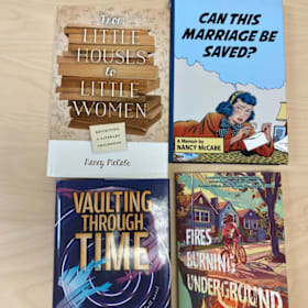 Photo of Nancy McCabe books; signed