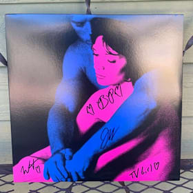 Photo of TV Girl signed "Who Really Cares" record