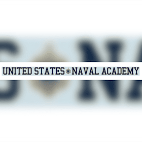 Photo of USNA w/ Crest 22" Strip Window Cling