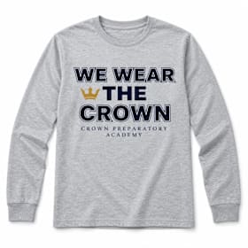 Photo of We Wear the Crown (Gray long sleeve  t-shirt)