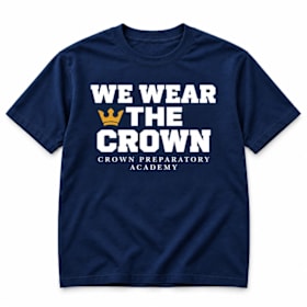 Photo of We Wear the Crown (Navy blue short sleeve t-shirt)