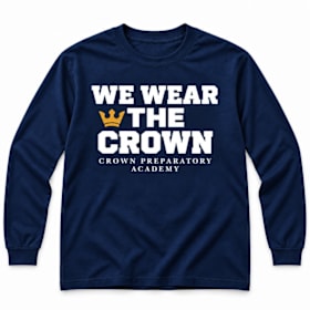 Photo of We Wear the Crown (Navy blue long sleeve  t-shirt)