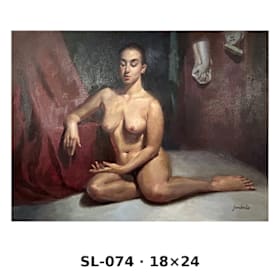 Photo of [Figures] Oil on canvas · 18" × 24" & 15" × 30"