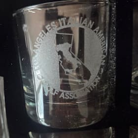 Photo of Custom Engraved Decanter and glass set w/ Eagle Rare bourbon