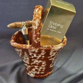 Photo of Jennifer Lopez Perfume, Ceramic Basket, & Wine Stopper