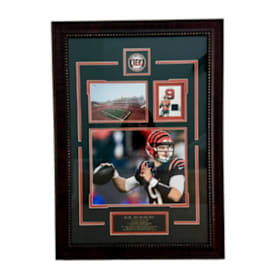 Photo of Joe Burrow Game-Used Jersey Swatch Collage