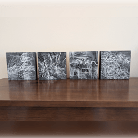 Photo of 4 Gray, White and Black