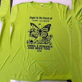 2026 Flight to the Finish 5K Dry Fit Shirt — Lime Green item