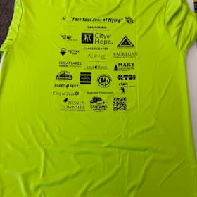 2026 Flight to the Finish 5K Dry Fit Shirt — Lime Green item