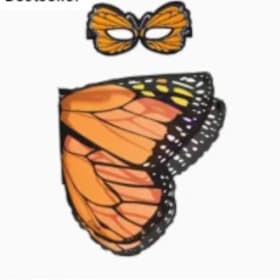 Kids’ Monarch Butterfly Wings & Mask Set — Ready to Flutter! item
