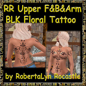 Photo of RR Upper F&B & Arm BLK Floral Tattoo