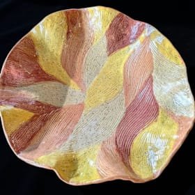 Photo of Handcrafted Decorative Shallow Bowl — 12”