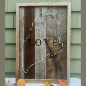 Photo of Handcrafted Reclaimed Wood Maine String Art - Heather Kelly