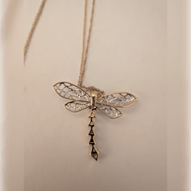 Photo of 14k Dragonfly Pendant Necklace