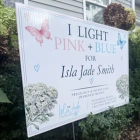 Photo of PAIL Awareness Month Lawn Sign