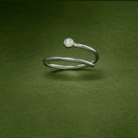 Photo of Sterling Silver Shiffon Duet Pinky Ring
