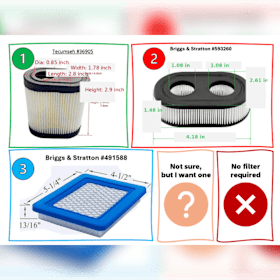 Photo of Air Filter Replacement (For Gas Mowers)
