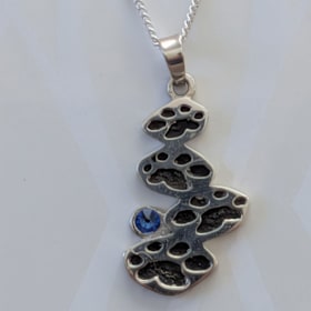 Photo of 4 Paws Forever - Sterling Silver/Swarovski Crystal Necklace